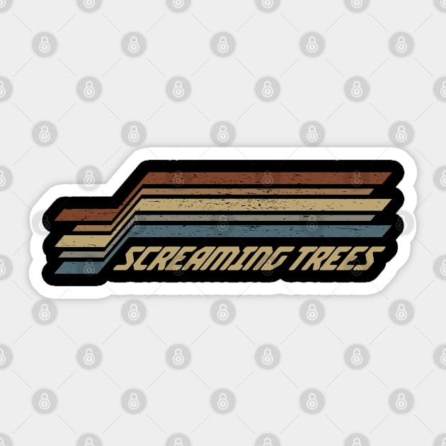 Screaming Trees Stripes Sticker by orovein